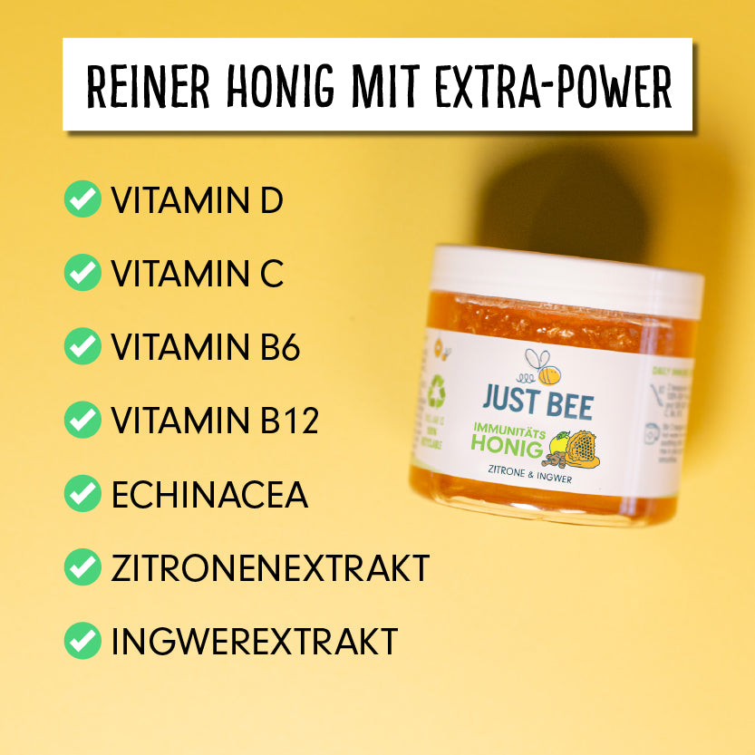Zitrone-Ingwer Immunitäts Honig Großpackung (6x260g)