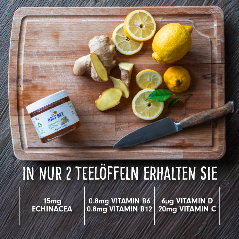 Zitrone-Ingwer Immunitäts Honig Mehrfachpackung (3x260g)