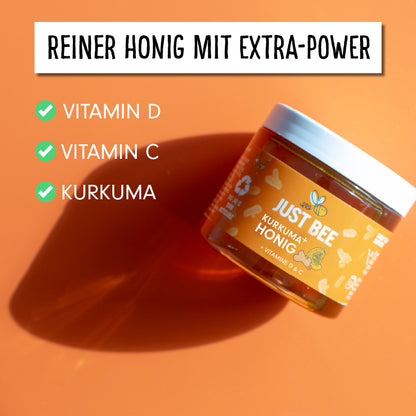 Kurkuma+ Honig mit Kurkuma, Vitaminen D & C Mehrfachpackung (3x260g)