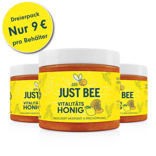 Vitalitäts-Honig gegen Müdigkeit & Erschöpfung Mehrfachpackung (3x260g)