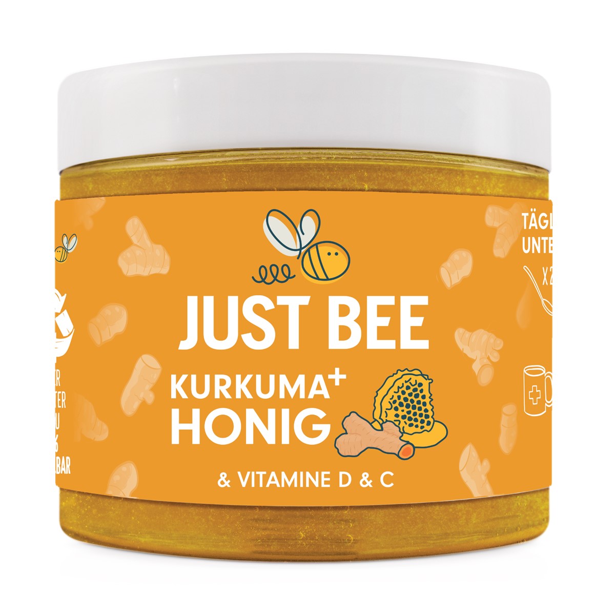 Kurkuma+ Honig mit Kurkumaextrakt, Vitaminen D & C (260g)